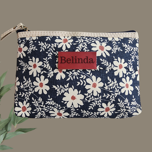 Floral Personalised Make-up Bag